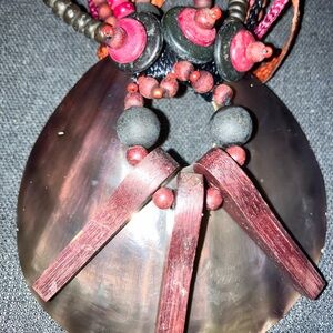 Elegant Black and Red Necklace